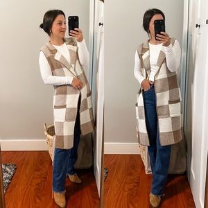 Pink Lily “Nothing Better Than This Knit Plaid Vest”